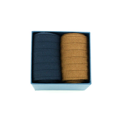Box 2 Calze Lunghe Cashmere, Seta e Lana 2 varianti colore