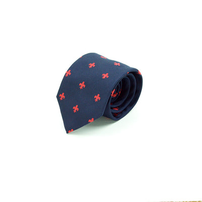 Cravatta Artigianale Red Giglio di Firenze in Blu Navy
