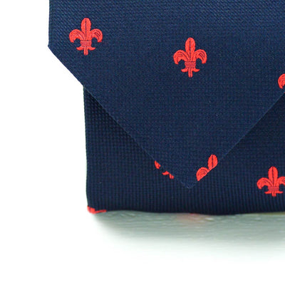 Cravatta Artigianale Red Giglio di Firenze in Blu Navy