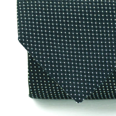 Cravatta Artigianale White Pin Dots in Black